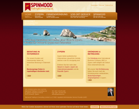 Website-Vorschau von Firmengründung in Zypern