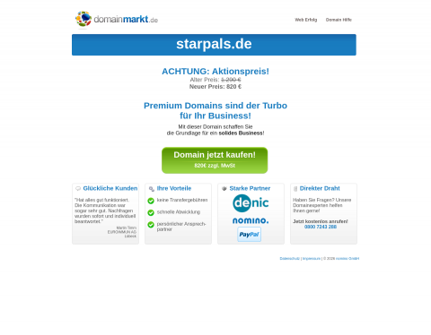 Website-Vorschau von Starpals - Astrologie für alle
