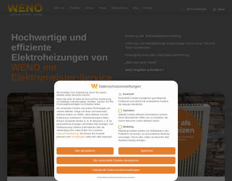 Website-Vorschau von Elektroheizung & Elektroheizkörpe