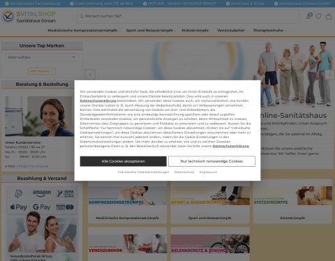Website-Vorschau von Sanitaetshaus SVITAL Shop