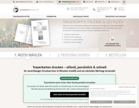 Website-Vorschau von Trauersprüche