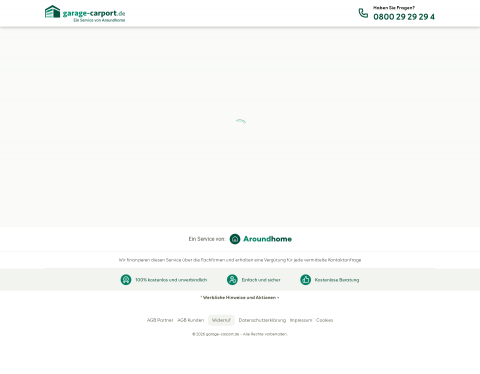 Website-Vorschau von Garage-Carport.de berät unabhängig