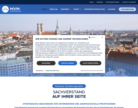 Website-Vorschau von betriebliche Altersversorgung - MVM