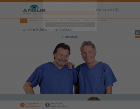 Website-Vorschau von Argus Augenklinik GmbH