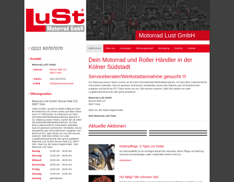 Website-Vorschau von www.motorrad-lust.de