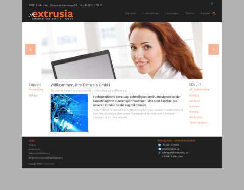 Website-Vorschau von Extrusia GmbH Informationstechnik