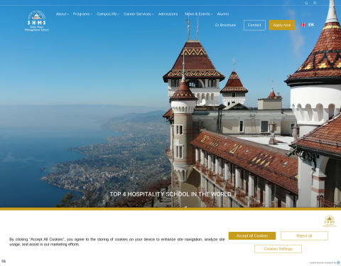 Website-Vorschau von Hotelmanagement Studieren - SHMS