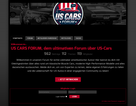 Website-Vorschau von US CARS FORUM