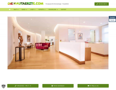 Preview of Die Hautaerzte.com - Privatpraxis