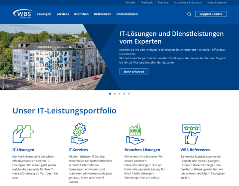 Website-Vorschau von WBS IT-Service GmbH