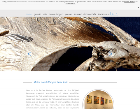 Website-Vorschau von Fariba Roostaei - Bildende Kunst