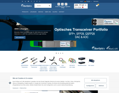 Website-Vorschau von GBIC-Shop.de - Ihr Spezialist für Transceiver