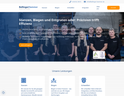 Website-Vorschau von Stanzbiegeteile