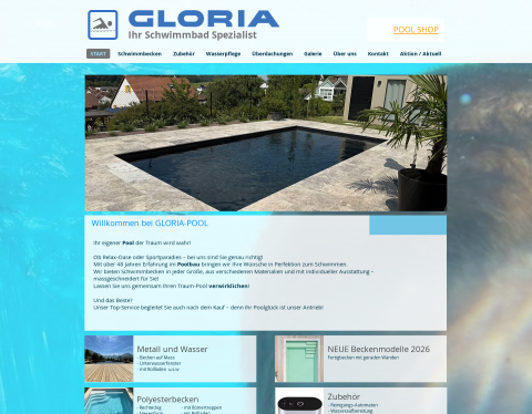 Website-Vorschau von Schwimmbecken & Swimmingpool incl. Zubehör