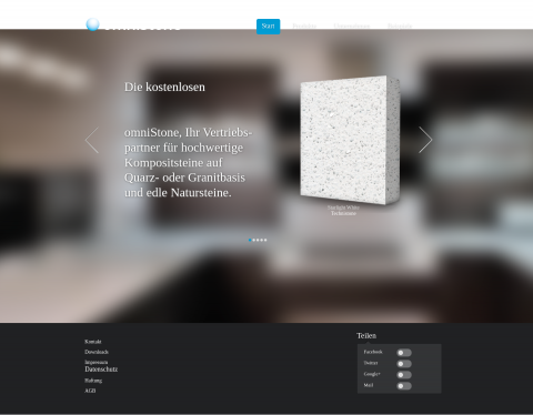 Website-Vorschau von omniStone GmbH ? Komposit- und Natursteine