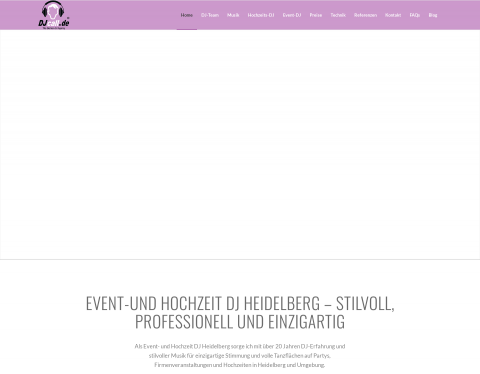 Website-Vorschau von DJ Mannheim Heidelberg Ludwigshafen