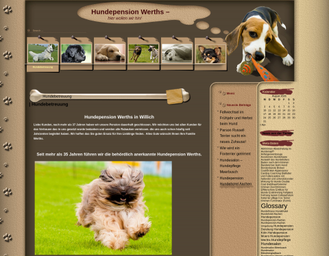 Website-Vorschau von Hundepension - Hundehotel Werths