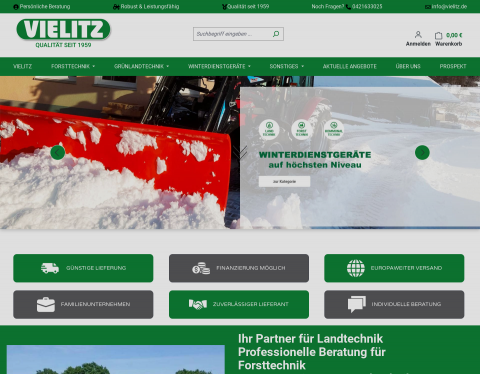 Website-Vorschau von Vielitz - Land- und Forsttechnik