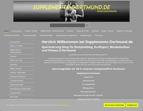 Website-Vorschau von Supplements-Dortmund