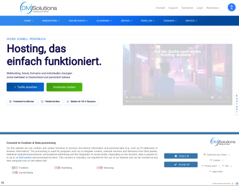 Website-Vorschau von Webhosting