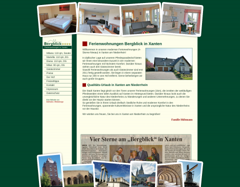 Website-Vorschau von Ferienwohnung in Xanten am Niederrheim