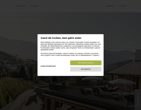 Website-Vorschau von Ölackerer Hof Neustift Südtirol