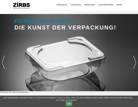 Website-Vorschau von Zirbs Kompetenz im Thermoformen