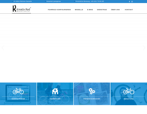 Website-Vorschau von Fahrräder selbst zusammenstellen