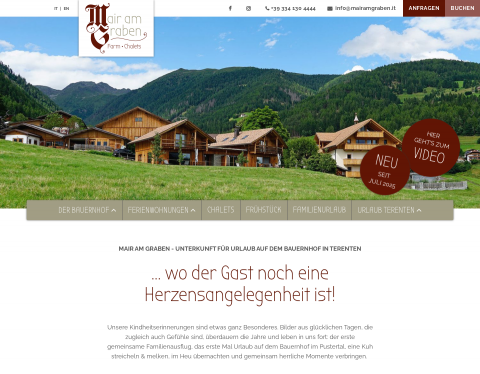 Website-Vorschau von Urlaub am Bauernhof im Pustertal