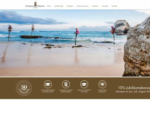 Website-Vorschau von Ayurveda Paragon Sri Lanka