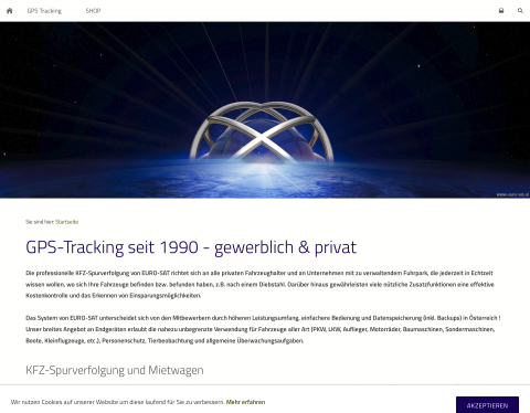 Website-Vorschau von Fahrzeug und Personen Tracking, GPS