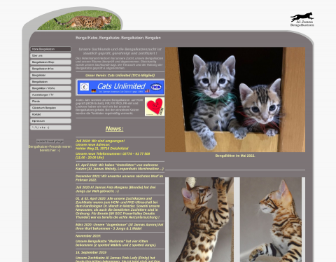 Website-Vorschau von Al Janna Bengalkatzen, Andreas Patz