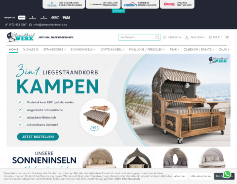 Website-Vorschau von Strandkorbwerk
