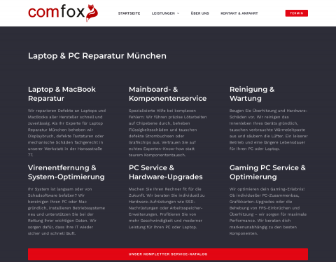 Website-Vorschau von comfox - computer & laptops