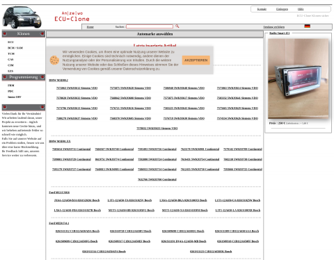 Website-Vorschau von Anzewo - Autoteile Kleinanzeigen