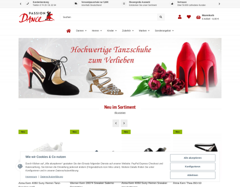 Website-Vorschau von Passion-Dance Brautschuhe