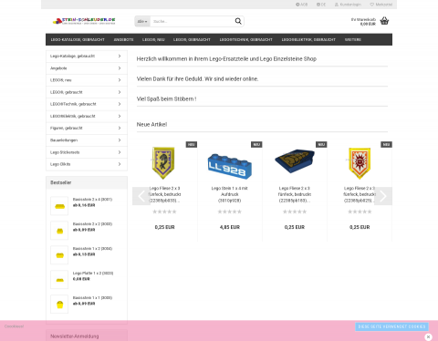 Website-Vorschau von Lego Ersatzteile und Einzelsteine