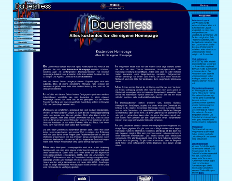 Website-Vorschau von Dauerstress - Alles kostenlos