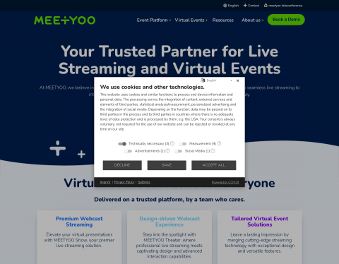 Website-Vorschau von meetyoo conferencing GmbH