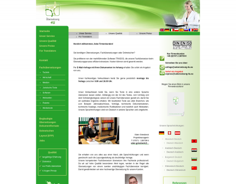 Website-Vorschau von Dolmetschen