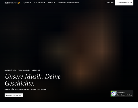 Website-Vorschau von Audio Network GmbH