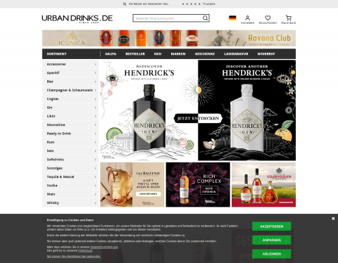 Website-Vorschau von Zacapa und Johnnie Walker kaufen