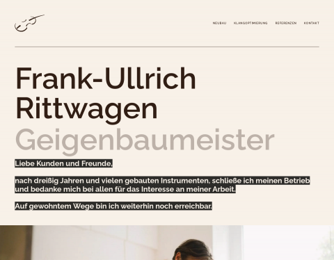 Website-Vorschau von Geigen Baumeister