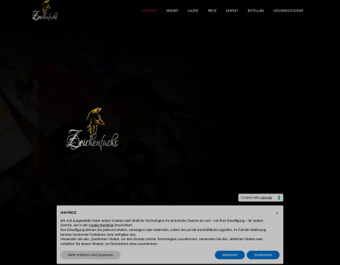 Website-Vorschau von Zeichenfuchs