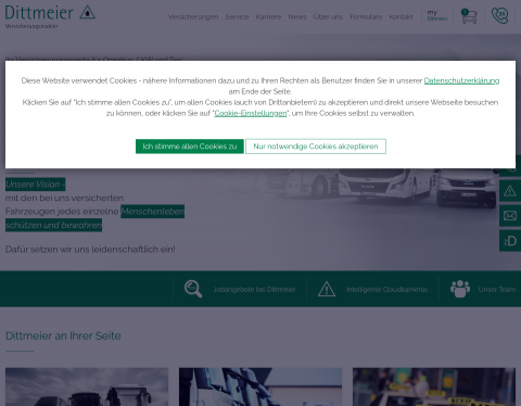 Website-Vorschau von Spezialist für Omnibusversicherung