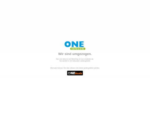Website-Vorschau von ONE telecom - Smartphone & Handy Shop