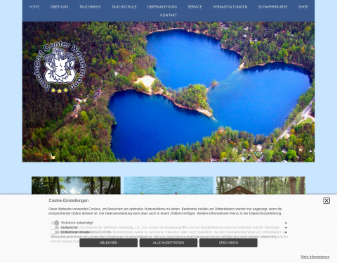 Website-Vorschau von Online-Shop für Tauchbedarf