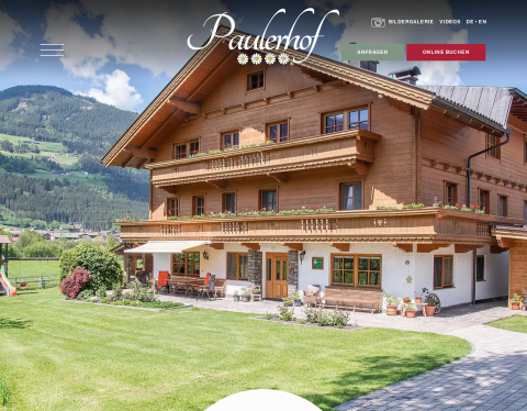 Website-Vorschau von Urlaub am Paulerhof im Zillertal