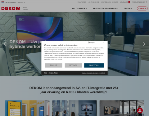 Website-Vorschau von DEKOM AG