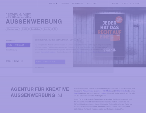 Website-Vorschau von Echoposter plakatieren in Berlin